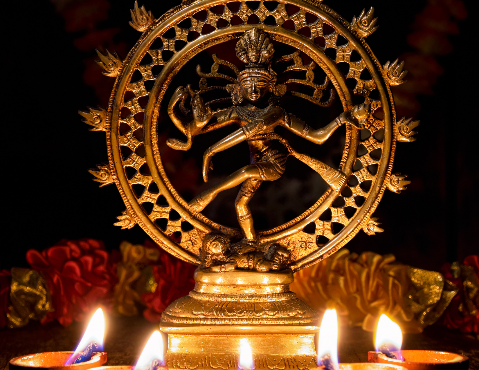 Shiva Nataraja with Diwali Lights